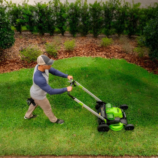 Газонокосилка аккумуляторная Greenworks Арт.2519107, 60V, 61 см, самоходная, бесщеточная, без АКБ и