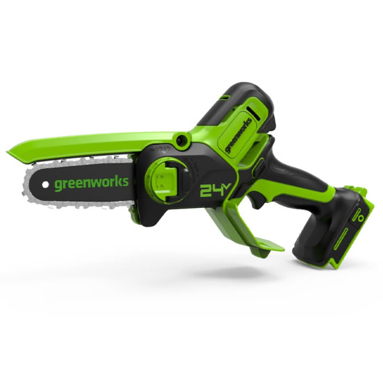 Цепная мини пила аккумуляторная Greenworks Арт. 2008707, 24V, 15см, бесщеточная, без АКБ и ЗУ в Екатеринбурге
